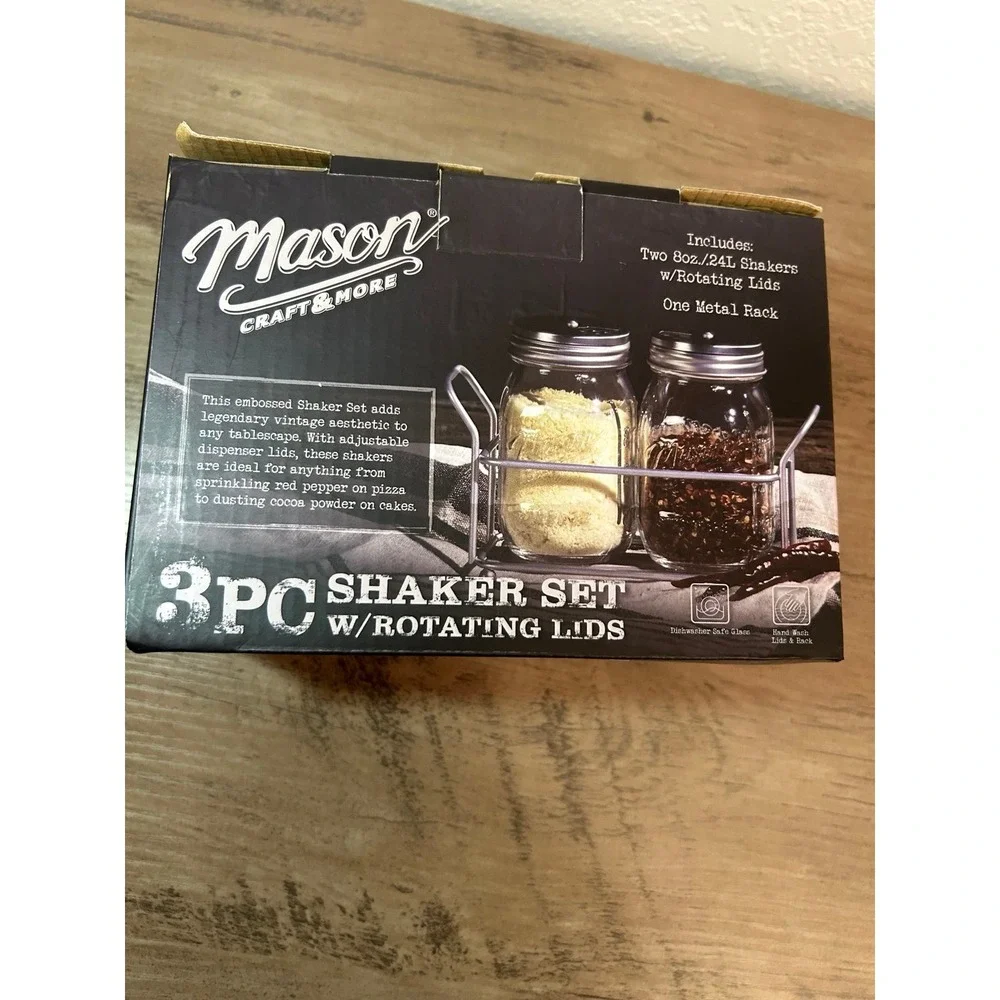 Mason‎ Jars 3 piece shaker set with rotating lids